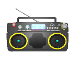 Neon 80s Boombox - Roblox