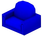 Blue Sofa - MySims Kingdom