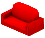 Red Love Seat - MySims Kingdom