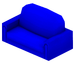 Blue Love Seat - MySims Kingdom