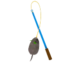 Hopping-Mouse Cat Wand - Nintendogs + Cats