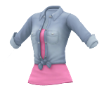 Denim Button Up - The Sims 4