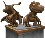 Agumon & Gabumon Statue - Digimon Links