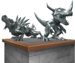 Garurumon & Greymon Statue - Digimon Links