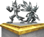 MetalGreymon & WereGarurumon Statue - Digimon Links