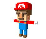 Mario (William Santacruz-inspired Voxel) - Mario Customs