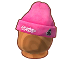 Pink Knitted Splat Hat - Animal Crossing: Pocket Camp