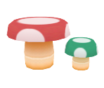 Mushroom-Table Set - Nintendogs + Cats