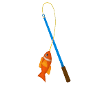 Jumping-Fish Cat Wand - Nintendogs + Cats