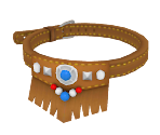 Fringed Leather Collar - Nintendogs + Cats