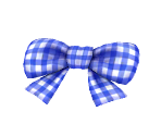 Checkered Bow - Nintendogs + Cats