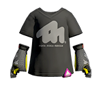 Black V-Neck Tee - Splatoon 2