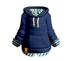 Shirt with Blue Hoodie - Splatoon 2