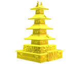 Golden Model Castle Set - StreetPass Mii Plaza