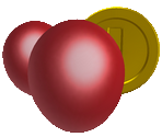 Menu Balloons and Coin - Mario Kart Wii