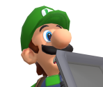 Luigi (With Poltergust 3000) Trophy - Super Smash Bros. for Nintendo 3DS