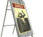 Goo Caution Sign - Portal 2