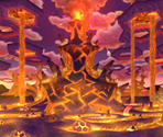 Volcano Background - Kirby's Return to Dreamland / Kirby's Adventure Wii