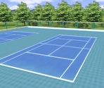 Tennis Court B (Training Court) - Wii Sports