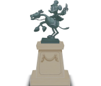 Statue of Mickey on a Horse - Toontown Online