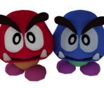 Red Goomba & Blue Goomba - Paper Mario Customs
