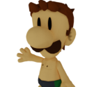 Luigi (Swimming) - Paper Mario Customs