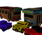 Mushroom City Vehicles (Wooden Toy) - Mario Customs