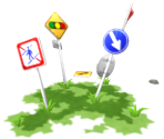 Tilted Traffic Signs - Digimon ReArise