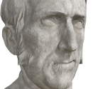 Cave Johnson Stone Head - Aperture Desk Job