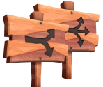 Fork-Way Sign - Miitopia