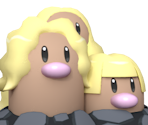 #051 Dugtrio (Alolan) - Pokémon Sword / Shield