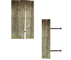 Damaged Light Wood Door - Dark Souls