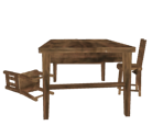 Table with Clutter & Two Chairs - Dark Souls