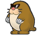 Monty Mole - Super Paper Mario