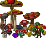 Mushrooms (Realistic, Mario Odyssey Concept Art) - Mario Customs
