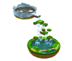 Beach Bowl Twin Falls Lake Planet - Super Mario Galaxy
