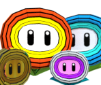 Fire, Ice, Gold & Bubble Flowers - Mario Customs