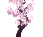 Thin Sakura Tree - Princess Peach: Showtime!