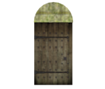 Brown Wood Door with Stone Ceiling - Dark Souls