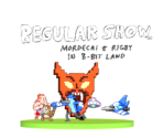 HOME Menu Banner - Regular Show: Mordecai and Rigby in 8-Bit Land
