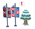 W1 Frostown-exclusive decorations - Mario & Sonic at the Olympic Winter Games