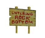 Rock Bottom Sign - SpongeBob SquarePants: Battle for Bikini Bottom