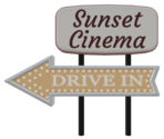 Sunset Cinema Sign - Rec Room