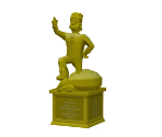 Jebediah Springfield Statue - The Simpsons: Hit & Run