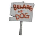 Beware Of Dog Sign - Half-Life 2