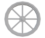 Wooden Wheel - Rec Room