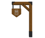 Hanging Lantern & Sign - Rec Room