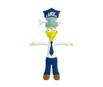 Museum Guard Sideshow Mel - The Simpsons Game
