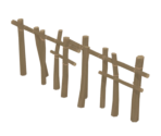 Sturdy Pine Fence - Genshin Impact