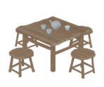 Wooden Outdoor Tea Table - Genshin Impact